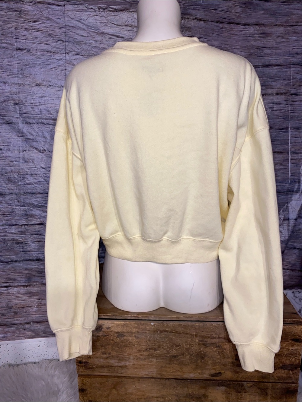 Disney Cars Yellow "Radiator Springs" Graphic Cropped Oversized Sweatshirt - Picture 4 of 5